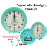 Relógio Despertador Analogico Estilo Antigo Pequeno Alarme Retrô Redondo Verde - 6