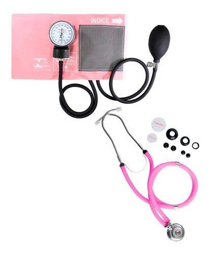 Kit de enfermagem completo com medidor de pressão Premium - Pink - 2