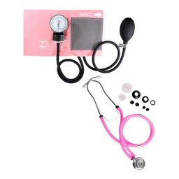 Kit de enfermagem completo com medidor de pressão Premium - Pink - 2