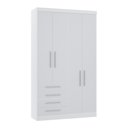 Ver imagem 1 de Guarda Roupa Dormitório Modulado Alpes 4 Portas 4 Gavetas - Módulo Luciane:branco