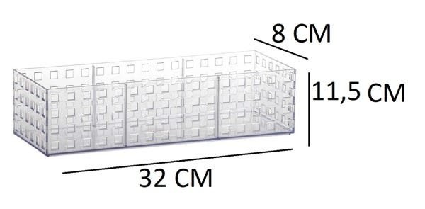 Caixa Organizadora Empilhavel 32x11,5x8cm - 2