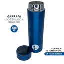 Ver imagem 4 de Garrafa Térmica Azul Inox com Visor Led e Filtro 500ml