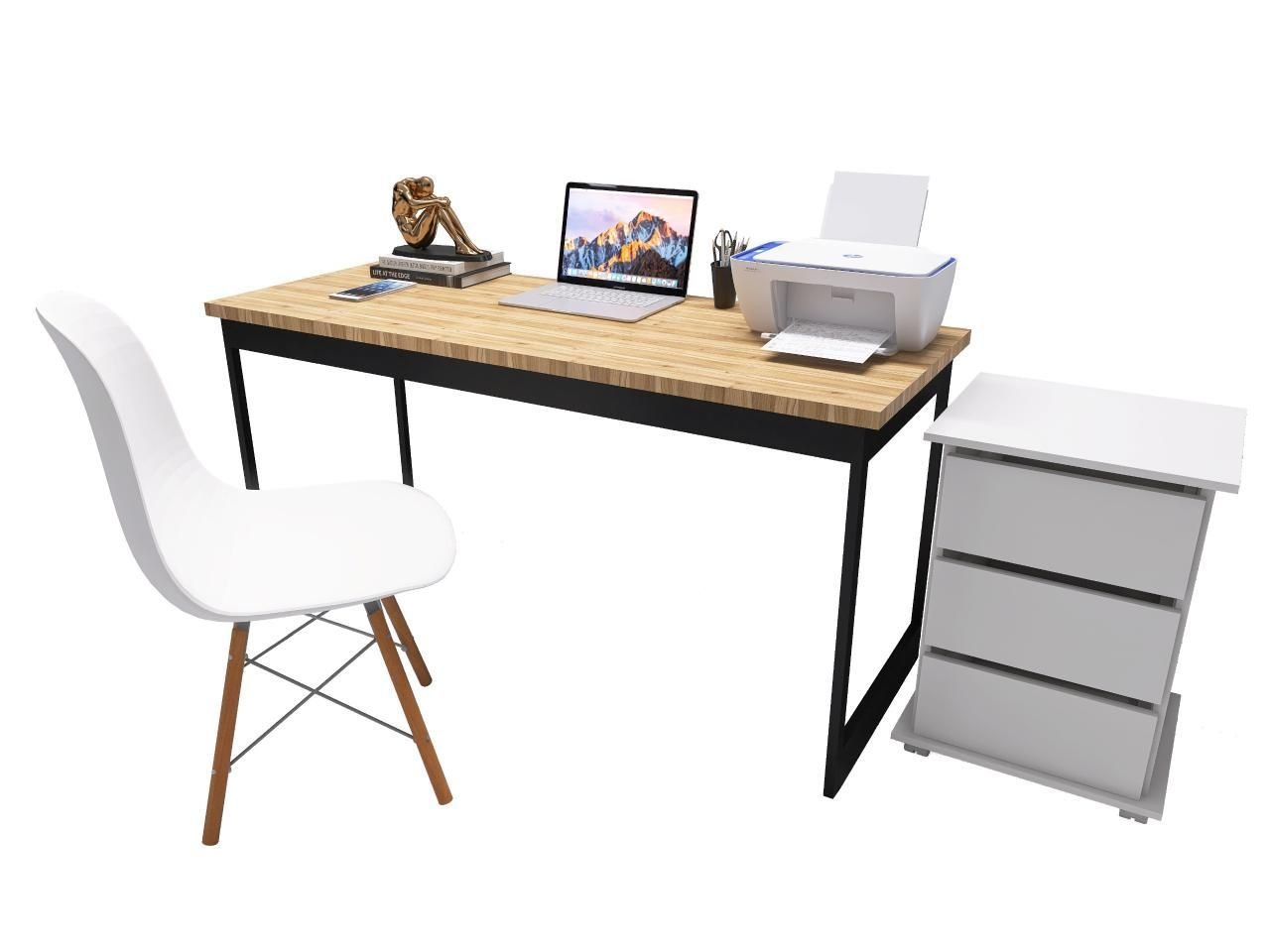 Mesa Escrivaninha Industrial/estudo com Cadeira