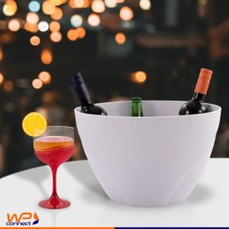 Balde de Gelo Champanheira em Acrílico 11 Litros Bares Baladas Restaurantes - Branco - 2