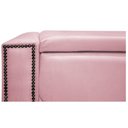 Ver imagem 3 de Calçadeira Baú King 195 Cm Para Cama Box Suede Rosa Bebê