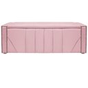 Ver imagem 6 de Calçadeira Baú King 195 Cm Para Cama Box Suede Rosa Bebê