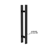 Puxador para Porta Barra Chata Aço Inoxidavel 80cm Preto - 2