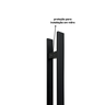 Puxador para Porta Barra Chata Aço Inoxidavel 80cm Preto - 8