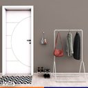 Ver imagem 2 de Arara de Roupas Cabideiro de Chão em Aço Carbono Desmontável - Branco