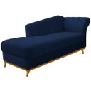 Ver imagem 6 de Kit Diva Recamier Vanessa 185cm Lado Esquerdo e 01 Poltrona Laura Suede Doce Sonho Móveis Azul Marin