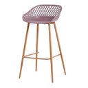 Ver imagem 1 de Banqueta Monaco Cardo Polipropileno Base Aço 96cm - 62635