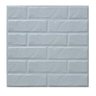 Placa 3D Auto Adesiva Tijolinho 50X50Cm Branco Fosco Pvc - 2