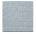 Ver imagem 2 de Placa 3D Auto Adesiva Tijolinho 50X50Cm Branco Fosco Pvc