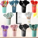 Ver imagem 5 de Kit Utensílios De Cozinha 12 Peças Madeira E Silicone:Lilás