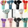 Kit Utensílios De Cozinha 12 Peças Madeira E Silicone:Lilás - 5