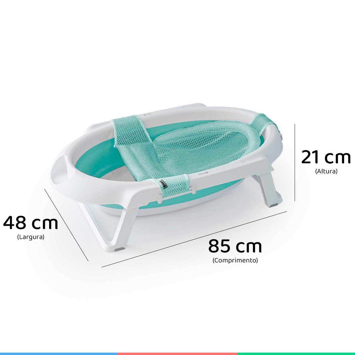 Banheira Bebê Infantil Dobravel Compacta 35L Criança de 0 à 3 Anos ...