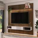 Ver imagem 1 de Painel Tv 75 Belluno Pinho Ripado/off White