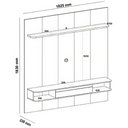 Ver imagem 6 de Painel Tv 75 Belluno Pinho Ripado/off White