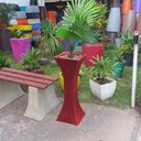 Ver imagem 5 de Vaso Planta Pilar Suporte Torre 85x30 Trapézio Polietileno BGPLASTICOS V21 CINZA CIMENTO 004