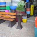 Ver imagem 6 de Vaso Planta Pilar Suporte Torre 85x30 Trapézio Polietileno BGPLASTICOS V21 CINZA CIMENTO 004