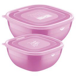 Jogo de Potes Tramontina Mulher Maravilha 1984 em Polipropileno Magenta 2 Peças - 1