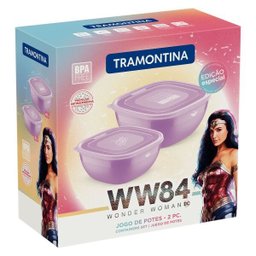 Jogo de Potes Tramontina Mulher Maravilha 1984 em Polipropileno Magenta 2 Peças - 4