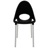 Cadeira Tramontina Elisa em Polipropileno Preto com Pernas de Alumínio Anodizado - 2