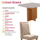 Ver imagem 7 de Mesa de Jantar Olímpia 90 cm Tampo MDF Vidro Canto Copo com 4 Cadeiras Carolina