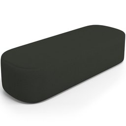 Puff Decorativo Orgânico para Living Quarto 160cm Doha W01 Linho Verde Musgo - Lyam Decor - 1