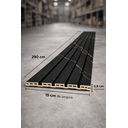 Ver imagem 2 de Painel Ripado Wpc Preto Gold- 290cm X 15cm - Revestimento Decorativo Sala Quarto Parede Cozinha