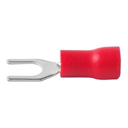 200un Terminal Forquilha Garfo Pré Isolado Vermelho 1,5mm - 5