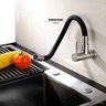 Torneira de Parede Cozinha ou Área de Serviço Flexível Aço Inox Escovado - 4