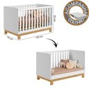 Ver imagem 2 de Berço Mini Cama e Roupeiro com Cômoda Qencanto Slim Freijó Branco Acetinado Qmovi + Colchão Ortobom