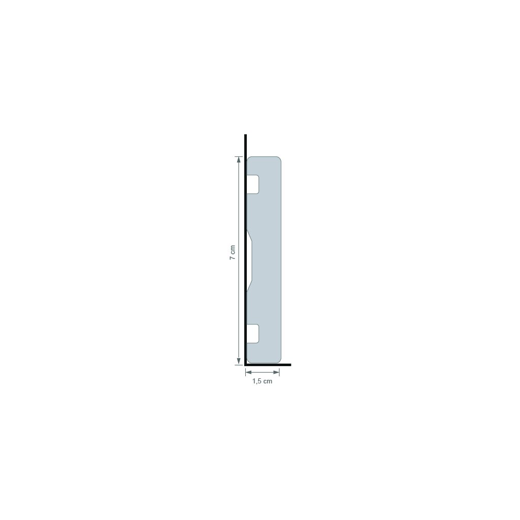 Rodapé de Poliestireno Liso 7cm x 2,25m Rende 2,5 Metros Casa Grassi  - 6