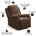 Ver imagem 3 de Poltrona do Papai Retrátil Reclinável Lutz F04 Couríssimo Chocolate - Lyam Decor