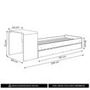 Ver imagem 2 de Cama Solteiro Infantil com Auxiliar 188x78cm Escrivaninha Infix Branco C06 - Mpozenato