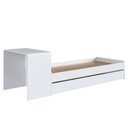 Ver imagem 1 de Cama Solteiro Infantil com Auxiliar 188x78cm Escrivaninha Infix Branco C06 - Mpozenato