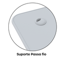 Ver imagem 7 de Estação de Trabalho Mesa Plataforma Escritório em L com Passa Fio Maxxi 140cm