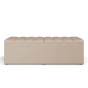 Ver imagem 5 de Kit Cabeceira Cama Box Casal 140cm com Calçadeira Recamier Baú Dália W01 Suede Bege - Lyam Decor