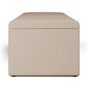 Ver imagem 2 de Kit Cabeceira Cama Box Casal 140cm com Calçadeira Recamier Baú Dália W01 Suede Bege - Lyam Decor