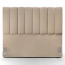 Ver imagem 4 de Kit Cabeceira Cama Box Casal 140cm com Calçadeira Recamier Baú Dália W01 Suede Bege - Lyam Decor