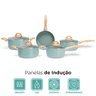 Conjunto de Panelas Antiaderente de Indução Ceramiclife Botanika 5 Peças - Brinox 4815/102 - 5