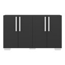 Ver imagem 3 de Aparador Buffet 4 Portas Com Pés Quadrados Viena V3607 Preto/Branco Preto/Branco