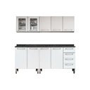 Ver imagem 1 de Kit de Cozinha Modulada 4 Peças Evidence (2 Armários + 2 Balcões) C4P51 Branco - Bertolini