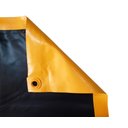 Ver imagem 3 de Lona para Caminhão Emborrachada Laranja/Preto com Ilhós - 9x5