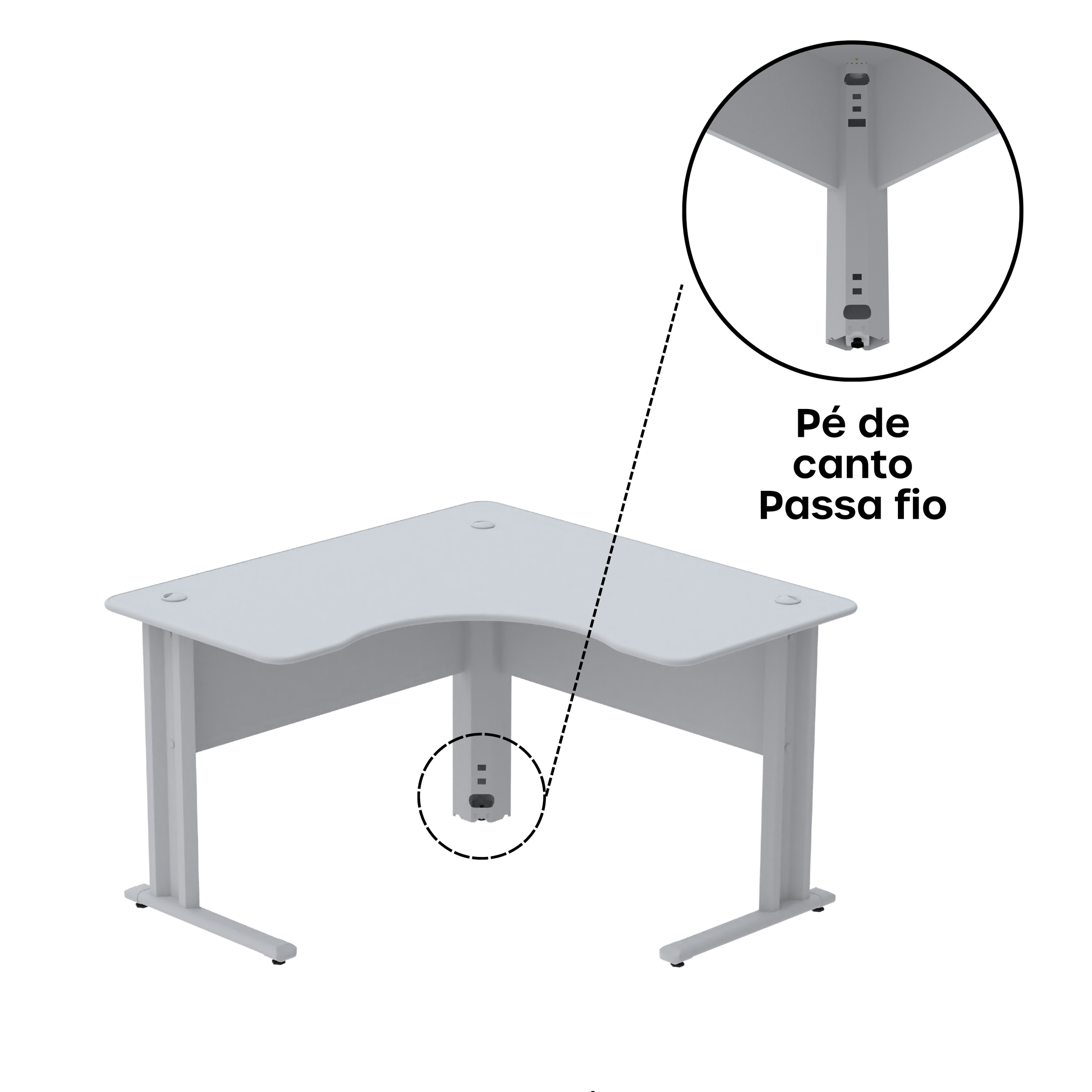 Mesa Estação de Trabalho em L ETP1515 Maxxi  - 10