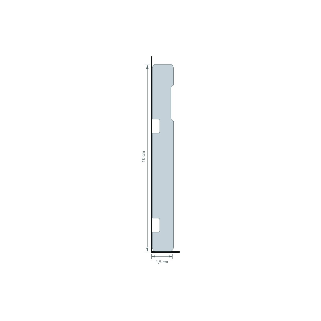 Rodapé de Poliestireno Frisado Scandian 15mmx10cmx2,40m Metro Linear - 6