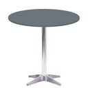 Ver imagem 1 de Mesa Delta em Alumínio 75 Cm (alt) Base em X Tampo Mdp Redondo 80 Cm (larg) X 2,50 Cm (alt) Grafito