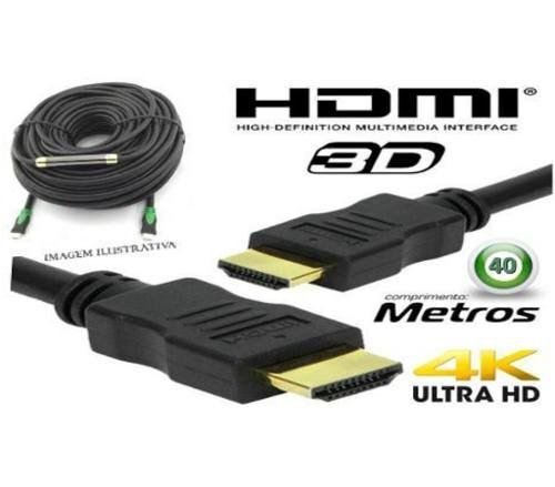 Cabo Hdmi 40 Metros 2.0 4k Ultra Hd 3d Alltech - Preto - 1