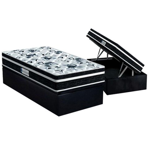 Cama Box Baú Solteiro: Colchão Anatômico Probel D28 / EP ProDormir Advanced Tech1000 Plus + Base